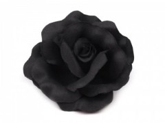   Rózsa kitűző - Fekete 