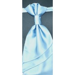    Francia nyakkendő,díszzsebkendővel - Égszínkék Szettek