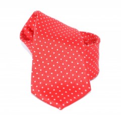              Goldenland slim nyakkendő - Piros aprópöttyös Aprómintás nyakkendő