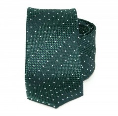               Goldenland slim nyakkendő - Zöld pöttyös 