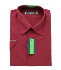   Goldenland slim rövidujjú ing - Bordó Akciós ing